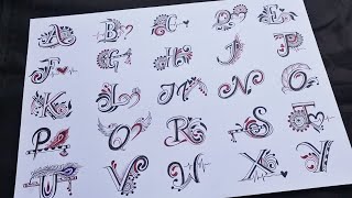 A2Z letters tattoo designs in mandala style  I did draw A2Z alphabet tattoo designs 😯 [upl. by Adnoraj]