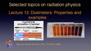 Selected Topics on Radiation Physics Lecture 13Dosimeter Properties and examples [upl. by Swane239]