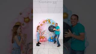 balloon decoration ideas 🤩 birthday decoration ideas at home 👶 gender reveal gustavogg shorts [upl. by Nivrag]