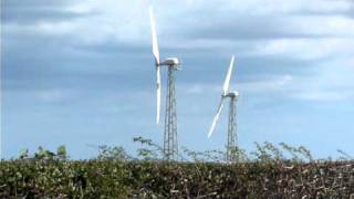 Two GaiaWind turbines turning almost synchronised [upl. by Enihpesoj]