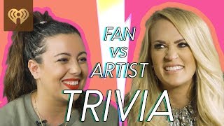 Carrie Underwood Challenges A Super Fan In A Trivia Battle  Fan Vs Artist Trivia [upl. by Nnainot706]