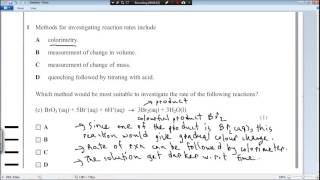 23 Rates Investigating a rate of a reaction using the Colorimetry Method [upl. by Anstus150]