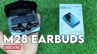 M28 TWS Wireless Earbuds Unboxing Review  M28 Earbuds With Power Bank 💯✔️ [upl. by Kant]