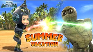 Vir Vs Fast Turtle  Vir The Robot Boy In Hindi  Summer Vacation New Episode S04E02 [upl. by Ahsiuqram]