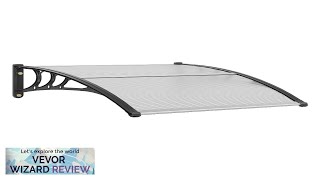 VEVOR Window Door Awning Canopy 40quot x 40quot UPF 50 Polycarbonate Entry Review [upl. by Stedt]