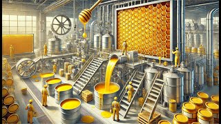 Honey Mega Factory How Honey Is Made in Factory [upl. by Eciened209]