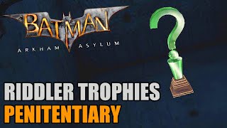 Penitentiary  Batman Arkham Asylum  Riddlers Challenge All Collectibles [upl. by Aidul109]