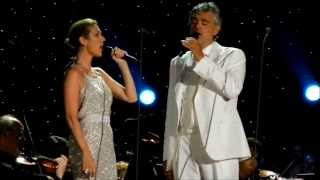 Celine Dion Central Park Céline Dion Andrea Bocelli New York Philharmonic 2014 [upl. by Eriuqs]