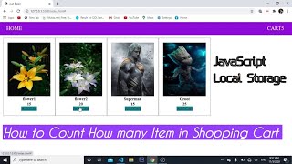 how to count product in cart with local storage with HTML and JavaScript [upl. by Cheke]