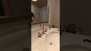 Installing a faucet in the new vanity [upl. by Snyder]