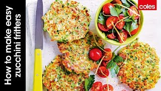 How to make easy zucchini fritters [upl. by Aima]