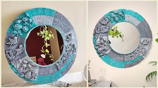 DIY Creating Beautiful Decorative Mirror from Scrap  Stunning Antique Mirror [upl. by Etnor733]