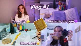 VLOG 1 💜Benimle bir gün⭐️temizlikderssürpriz tarif… [upl. by Lael]