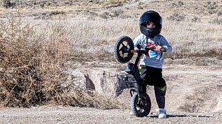 6 Year Old Ripping a Stacyc 12quot in Utah Desert [upl. by Grekin]