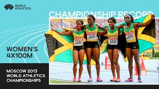 Womens 4x100m Final  World Athletics Championships Moscow 2013 [upl. by Head654]