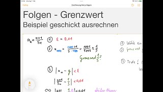 einfach erklärt  Folgen  Grenzwert berechnen einfaches Beispiel in 3 Schritten mit Epsilon [upl. by Geof572]