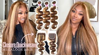 How to Closure Quick weave Install NO LEAVE OUT  Everything you NEED to know ft Megalook Hair [upl. by Sirrot]