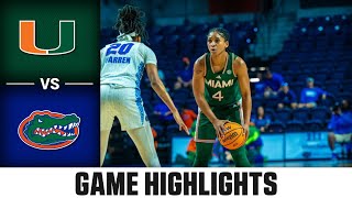 Miami vs Florida Game Highlights  202425 ACC Womens Basketball [upl. by Lilllie797]