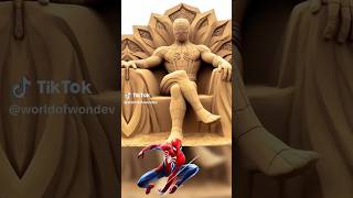 Superheroes as Sand Statues 💥 Avengers vs DC  All Marvel Characters avengers shorts marvel [upl. by Elleda]