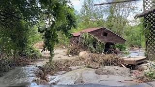 Video shows damage debris piles from Vermont flooding [upl. by Shelli42]