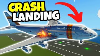 Cabin FIRE In 747 Causes CRASH LANDING In Stormworks [upl. by Hartzel]