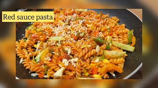 veg fried  red sauce pasta  pasta recipes  tamil pasta with vegtables [upl. by Arri]