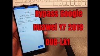 BOOM Huawei Y7 2019 DUBLX1 Remove Google Account Bypass FRP [upl. by Oakie]