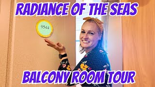 ROYAL CARIBBEAN RADIANCE OF THE SEAS SPACIOUS BALCONY ROOM TOUR  ROOM 9544  FULL ROOM TOUR [upl. by Silma853]