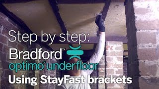 Step by step Using Optimo StayFast brackets for your underfloor insulation [upl. by Sukramaj]