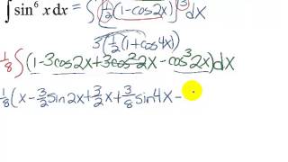 Integrate Sine6 Using Half Angle Formula [upl. by Sigismund286]