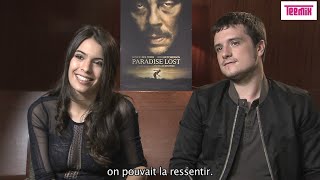 Interview of Claudia Traisac and Josh Hutcherson in Paris Escobar Paradise Lost [upl. by Nuris]