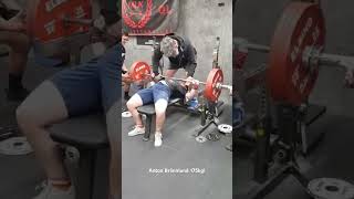 Anton Brännlund 175kg malmölyftarklubb mlk malmölk [upl. by Hgielak471]