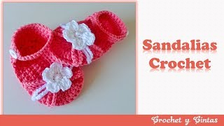 Sandalias con flor tejidas a crochet ganchillo 🌞 🌊 ⛱ Parte 2 [upl. by Ikram]