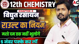 राउल्ट का नियम  Rault ka niyam  Rault law in hindi  विलयन 12th Chemistry Rault ka niyam [upl. by Nallac]