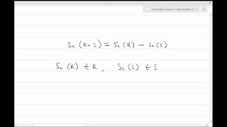 Show that if C is a condition that elements of the n ary relations R and S may satisfy then sC… [upl. by Eden]