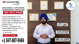 Canadore College Brampton Mississauga Scarborough Campus  May 2023 Intake  Admissions Open [upl. by Fabiolas139]