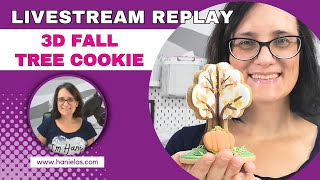 3D Fall Tree Cookies  Live Cookie Decorating 236 [upl. by O'Rourke515]