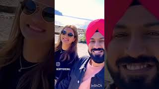 Gippy grewal with Wife ❤️🥰  Punjabi songs ✨Status videoShort video [upl. by Natlus]