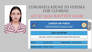 AFCAT 2024 Result  AFCAT SUCCESS STORY indianarmy indianairforce afcat nda cds capf [upl. by Carbone]