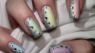 Pastell Mix Nageldesign mit Nagellack für kurze und lange Nägel  Nail Art Design Tutorial [upl. by Bowerman]