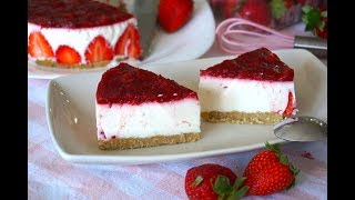 cheesecake de fresa sin horno [upl. by Ielarol226]