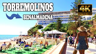 TORREMOLINOS To Benalmadena Spain Beach promenade APRIL 2024  Costa Del Sol Malaga4K [upl. by Roby]