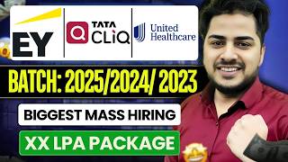 Tata CliQ Biggest Hiring Started  OFF Campus Drive 2025 Latest Hiring Updates  Fresher Jobs [upl. by Suirtemid]