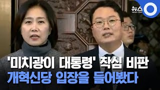 미치광이 대통령 작심 비판개혁신당 입장을 들어봤다 [upl. by Wehtam]