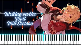 Writing on the Wall  Will Stetson PIANO TUTORIAL SHEET  MIDI IN THE DESCRIPTION [upl. by Naleek]