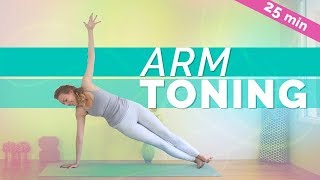 Arm Toning Yoga Exercise 25min [upl. by Braasch]