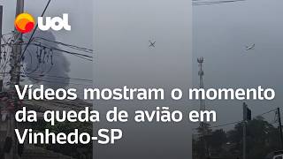 Avião cai em Vinhedo vídeo mostra o momento da queda de aeronave com 62 passageiros em São Paulo [upl. by Broderic]