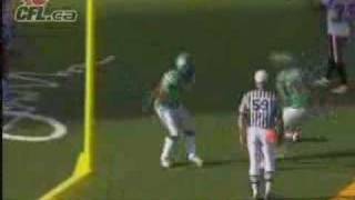 CFL DJ Flick Catch vs Calgary [upl. by Ativel181]