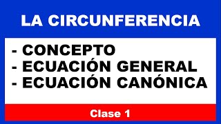 Ecuación General y Canónica de la Circunferencia [upl. by Chandos]