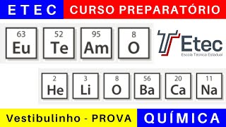 Vestibulinho ETEC 2025 🎯 Correção da Prova de QUÍMICA etec 2024 BoraETEC [upl. by Balling]